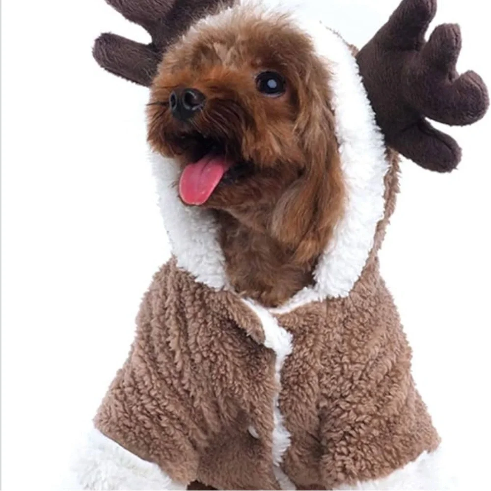 2/$10 Cozy Brown Reindeer Dog Costume NWOT